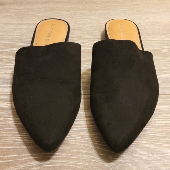 Madden Girl | Black | Fuax Suede | Mule Flats | Size 9 - Picture 3 of 13